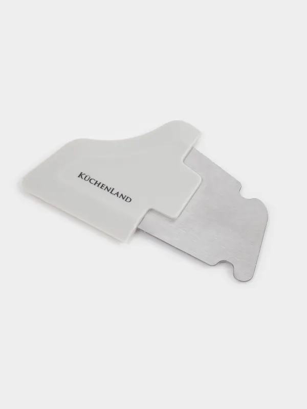 Скребок для мытья на кухне, 11 см, 2 насадки, силикон/сталь/пластик, серый, Soft kitchen, image-6