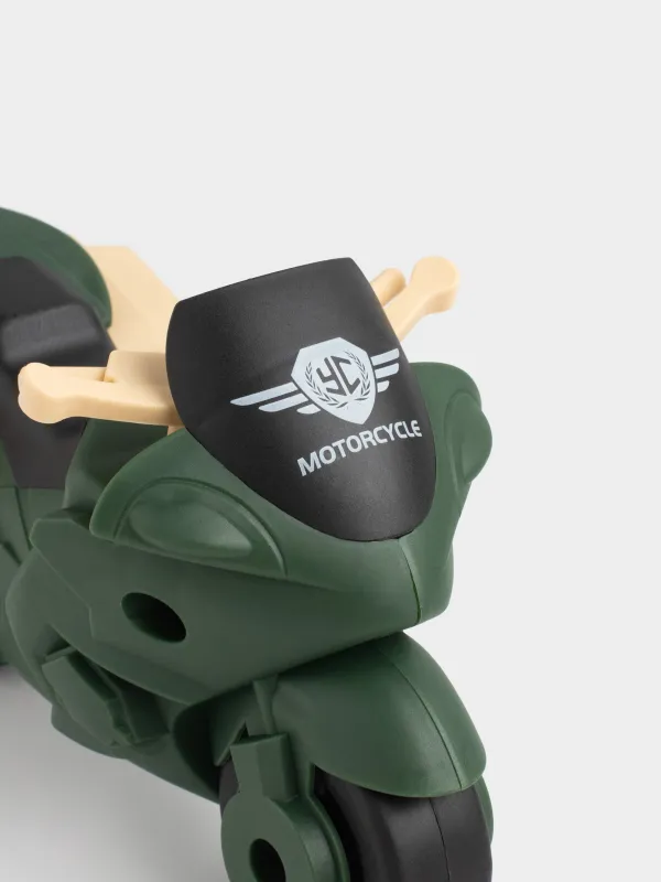 Конструктор, 10х15 см, с отверткой, пластик, зеленый, Мотоцикл, Traffic, image-5