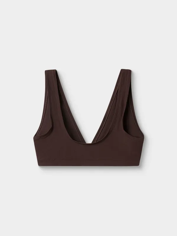 Бюстгальтер-бра, р. L, полиамид/эластан К, коричневый, Yufemi, image-1