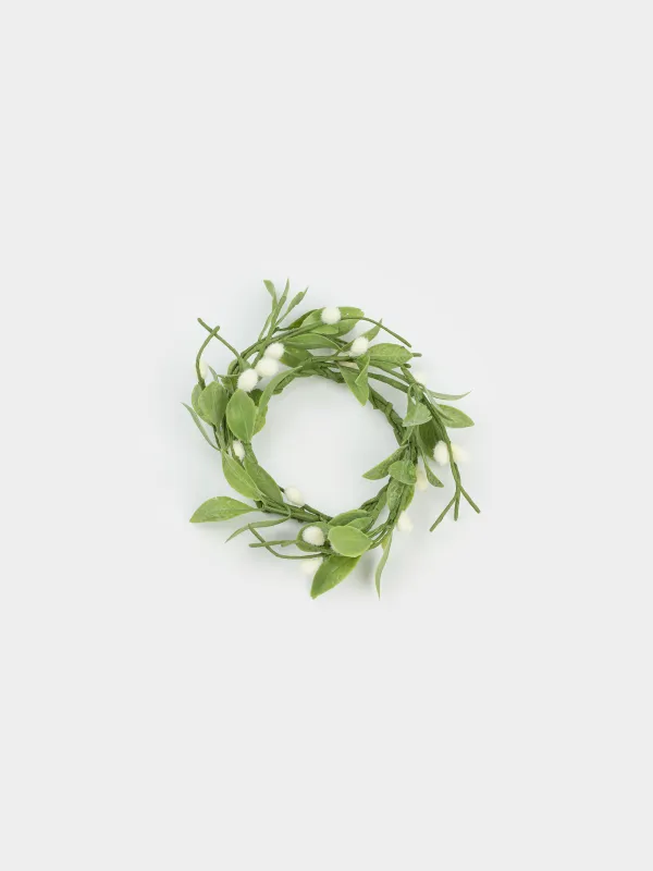 Венок для свечи, 8/16 см, пластик/полиэстер, Верба, Willow decor, image-0