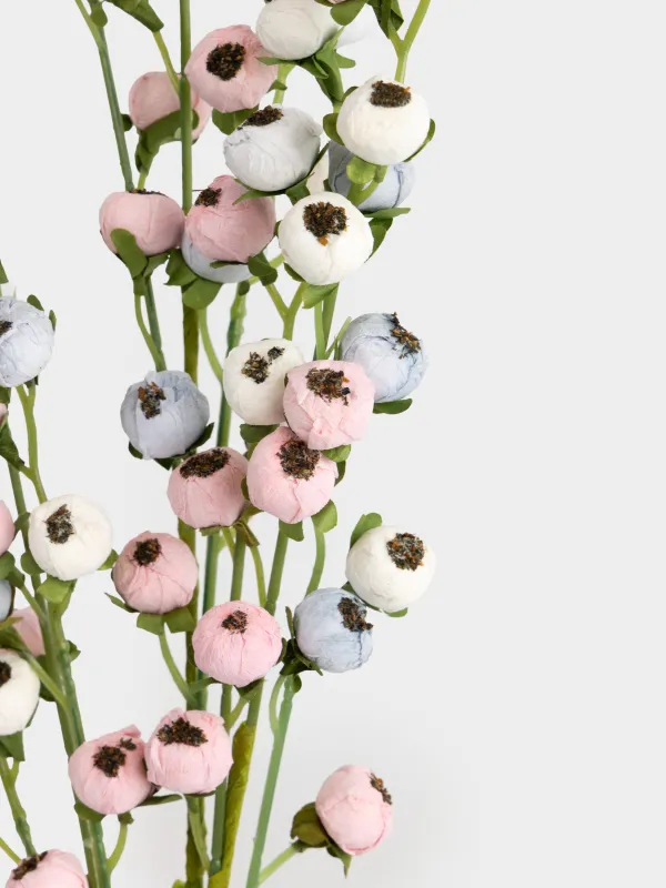 Ветка декоративная, 78 см, бумага/пенопласт, Розовые цветы, Flower garden, image-3