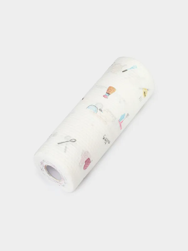 Полотенца рулонные, 25х25 см, 50 шт, целлюлоза, белые, Кухня, Roll, image-1