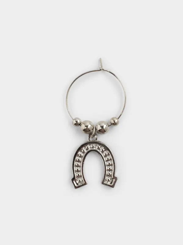 Подвеска для бокала, 4 шт, металл/бусины, серебристая, Новогодние символы, Christmas time, image-2