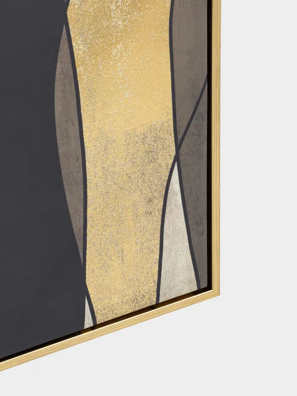 Картина в раме, 75х100 см, холст, золотисто-коричневая, Абстракция, Abstract, image-3