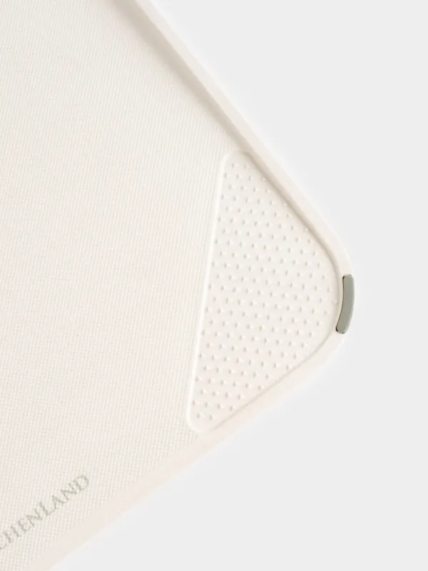 Доска разделочная, 28х23 см, с точилом/теркой для чеснока, пластик, бежевая, Soft kitchen, image-4