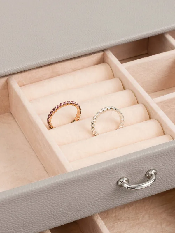 Шкатулка для украшений, 24х19 см, искусственная кожа/МДФ, серая, Premiere, image-6