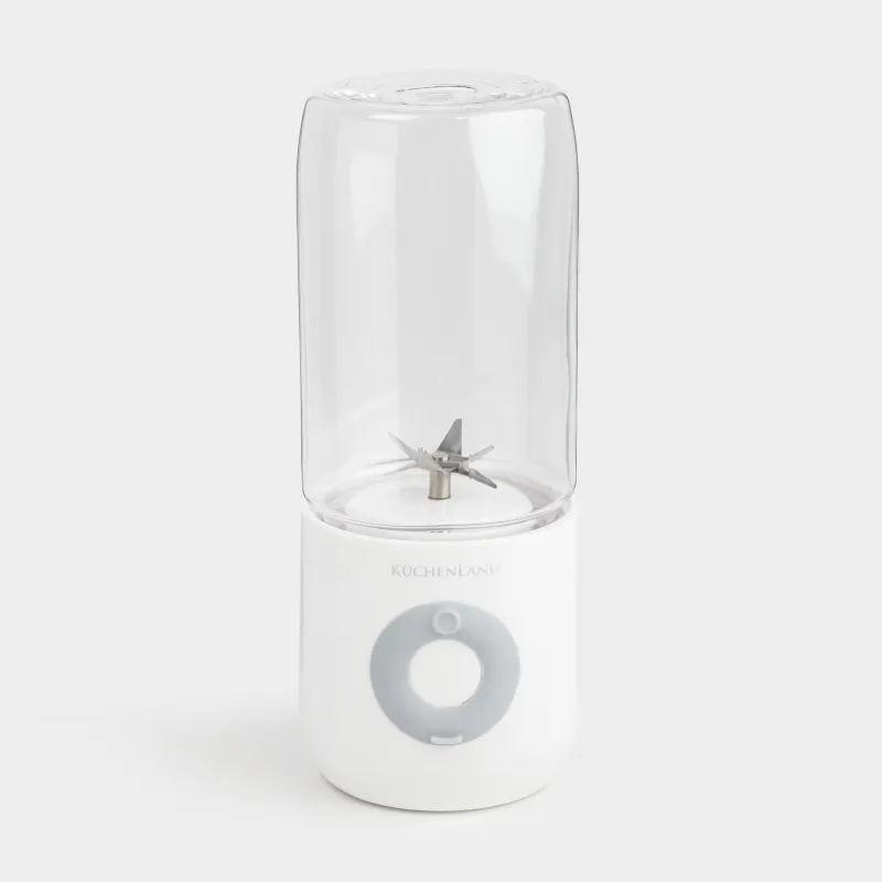 Блендер персональный, 500 мл, 35 Вт, портативный, заряжаемый, пластик/сталь, белый, Handy