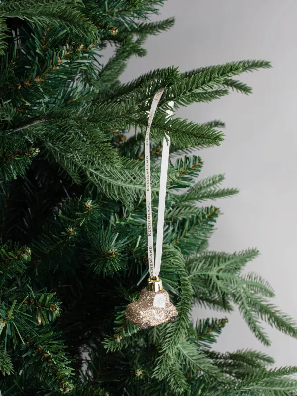 Игрушка елочная, 4х4 см, пластик, с блестками, шампань, Машина, Figure christmas, image-3