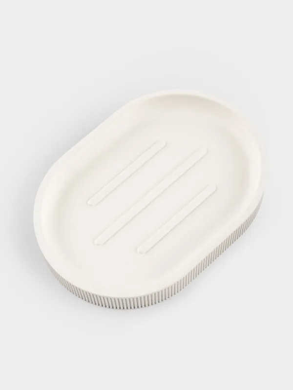 Мыльница, 13х10 см, White stripes, image-2