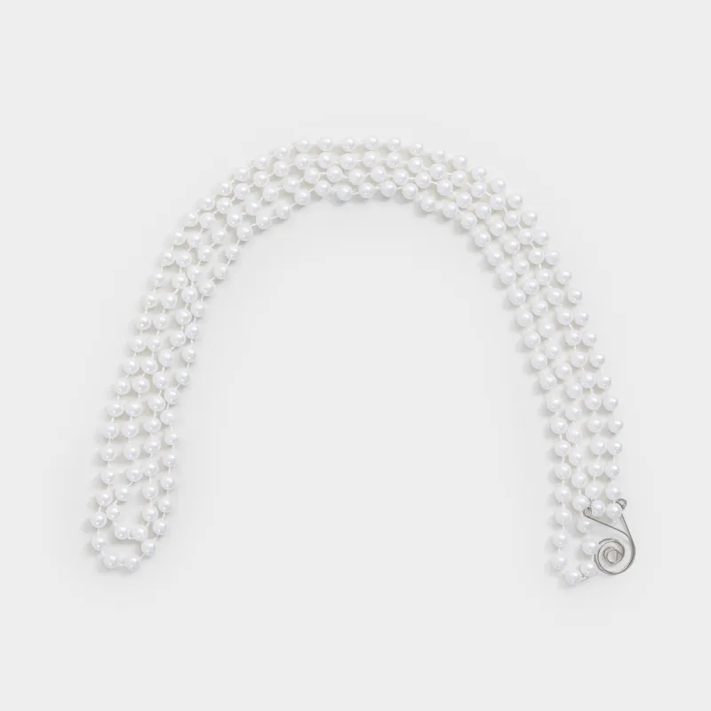 Гирлянда-бусы, 2 м, подвесная, пластик/металл, белая, Бусины, Star balls