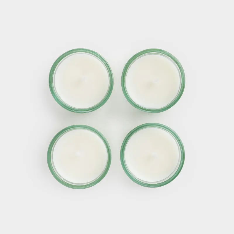 Свеча ароматическая, 5 см, 4 шт, в подсвечнике, стекло, Peony Blush, Luxury white