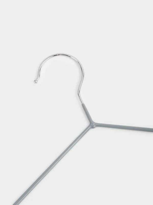 Вешалка-плечики, 40 см, 5 шт, металл с покрытием, серая, Colorful house, image-5