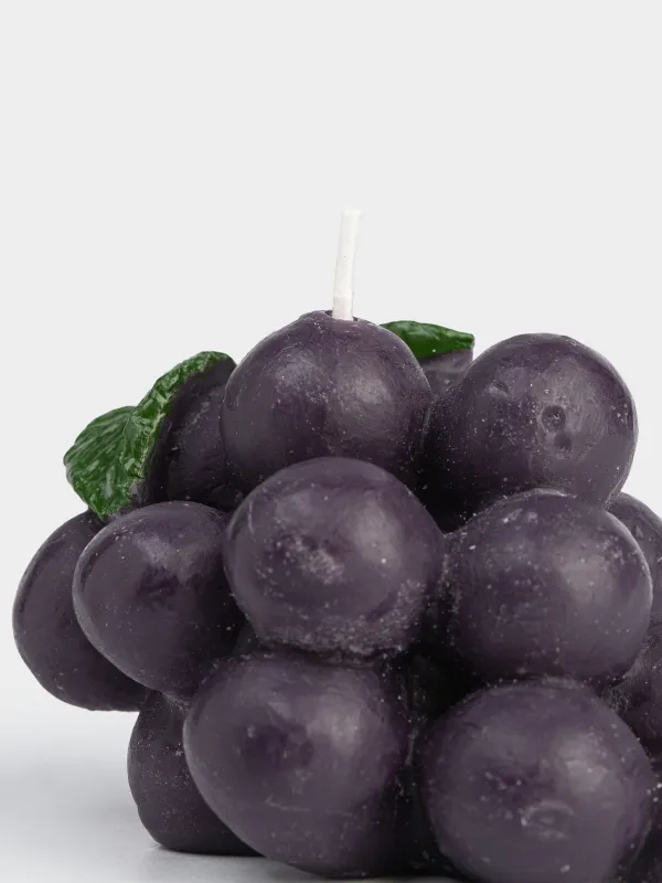 Свеча, 9x5 см, фиолетовая, Виноград, Fruit shape, image-2