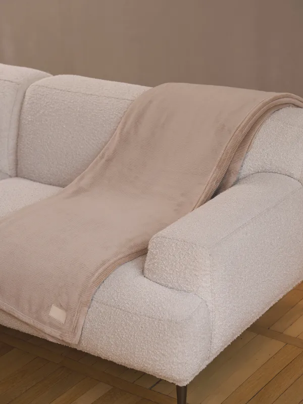 Плед, 140x200 см, фланель, песочный, Flannel, image-4