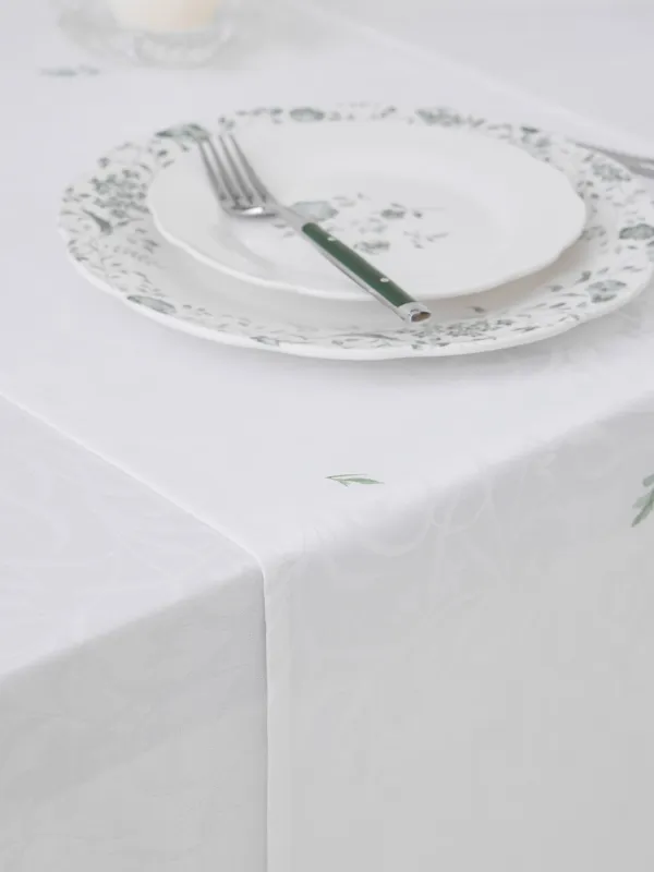 Дорожка настольная, молочная, Petals serenity, image-4