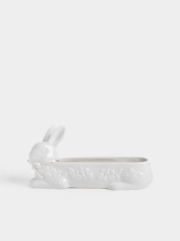 Конфетница, 30х14 см, Кролик с цветами, Rabbit pattern, image-0