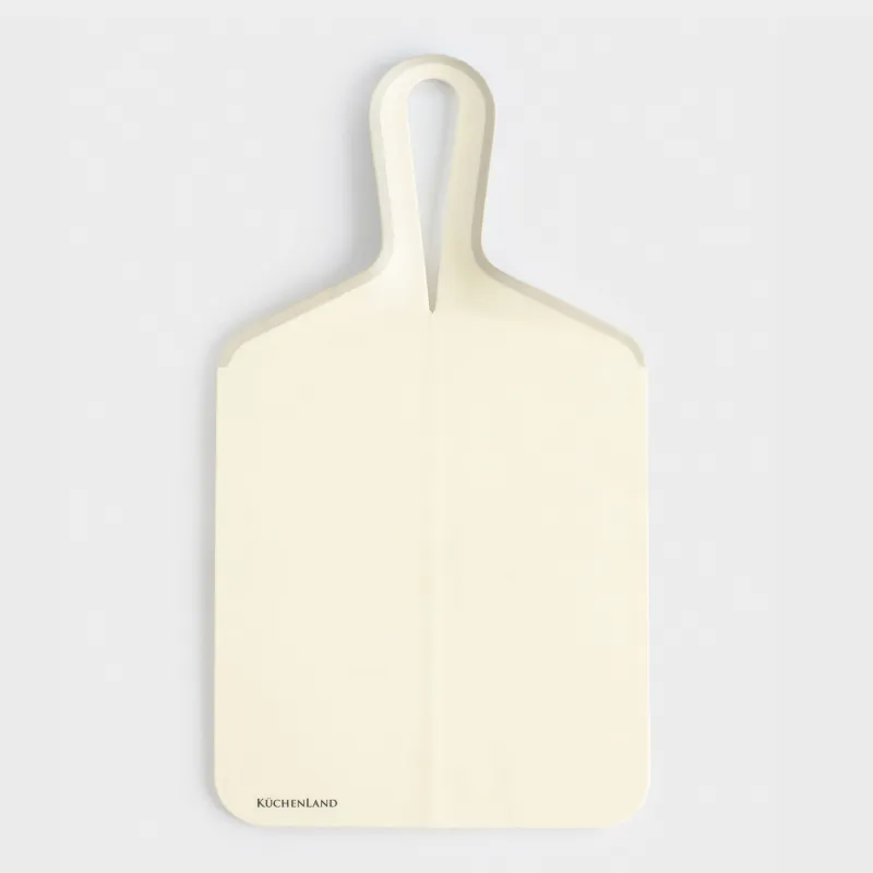 Доска-совок разделочная, 39x22 см, складная, с ручкой, пластик, молочная, Galori