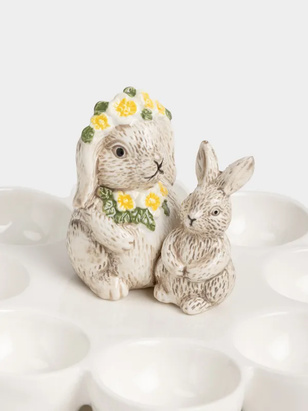 Блюдо пасхальное, 20x20 см, 8 отделений, Кролики, Natural Easter, image-1