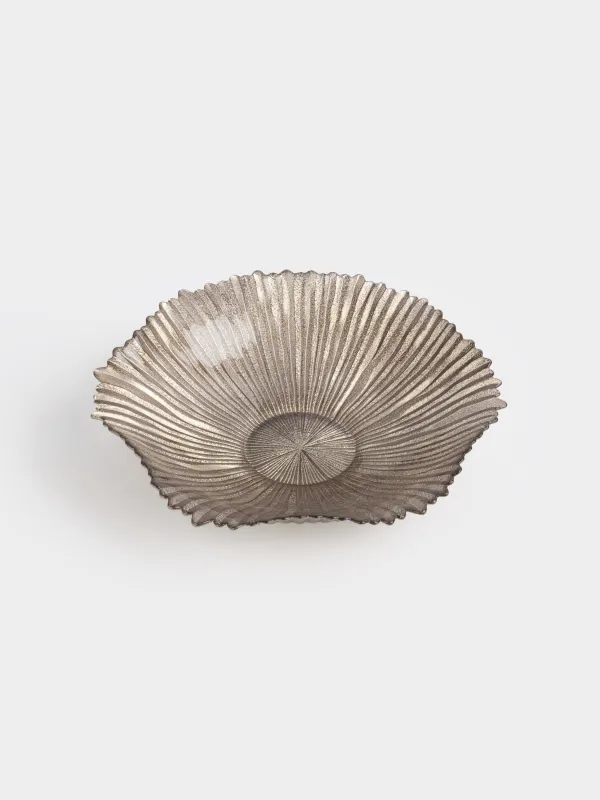 Ваза для фруктов, 32х7 см, стекло Р, коричневая, Verge, image-2