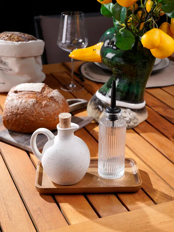 Бутылка для масла или уксуса, 160 мл, с дозатором, стекло Р/металл, Ribby, image-4