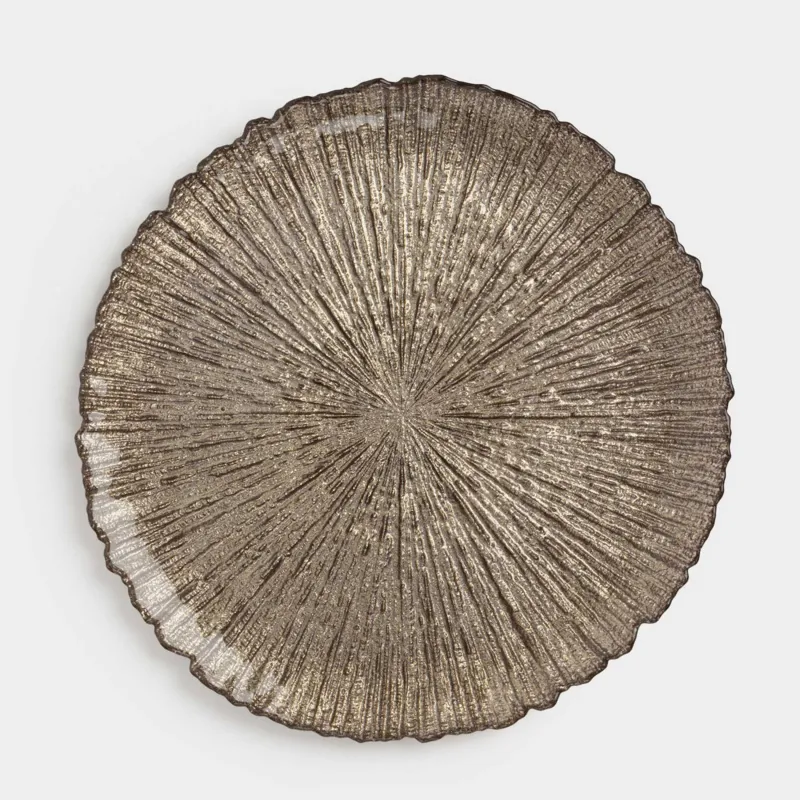 Тарелка обеденная, 28 см, стекло, коричневая, Raisen