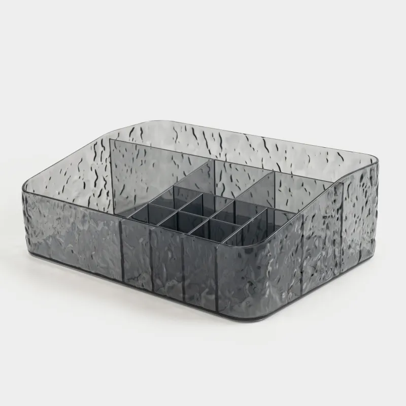 Органайзер для косметики, 24х17 см, 11 отд, пластик, серый, Renaissance clear, image-2