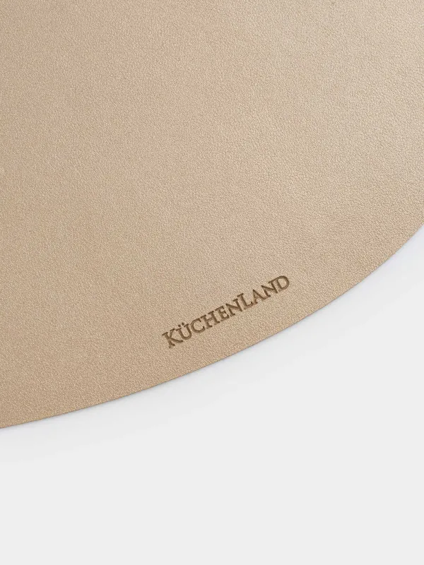 Салфетка под приборы, 37x45 см, ПВХ, фигурная, золотисто-бежевая, Rock, image-5