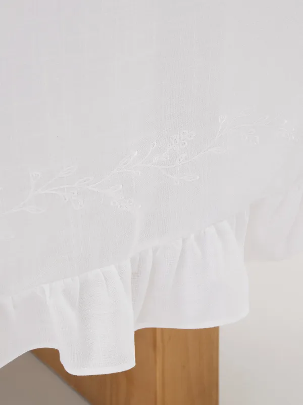 Скатерть, 160х160 см, с рюшами, Цветочные ветви, Wavy branches, image-5