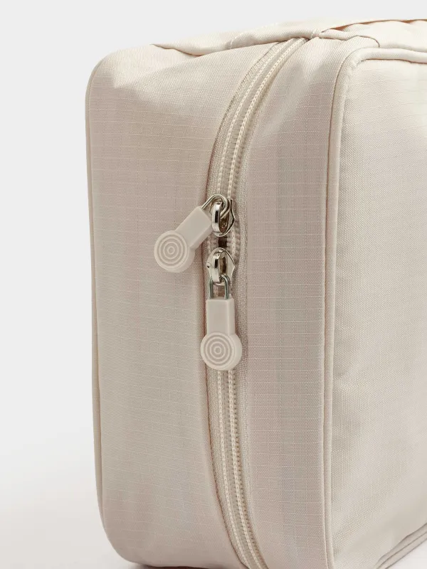 Косметичка дорожная, 27х18 см, полиэстер, бежевая, Easy Travel, image-8