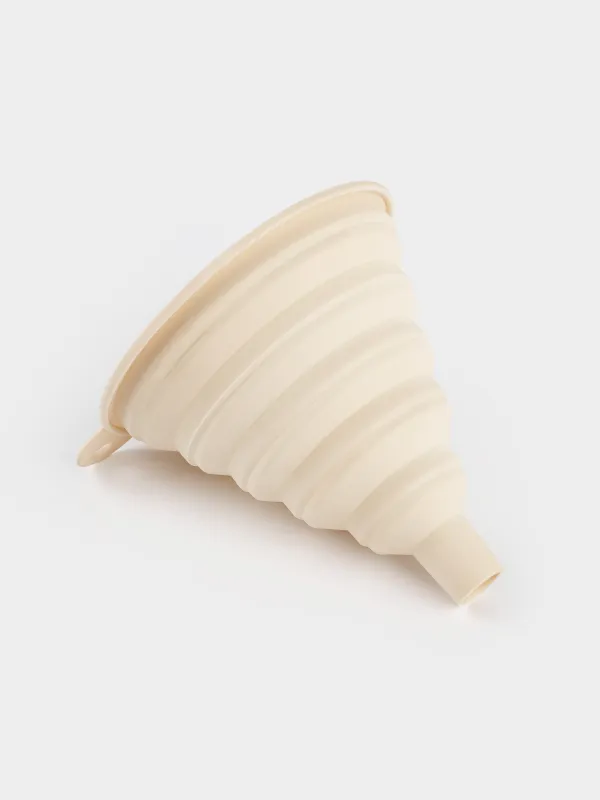 Воронка, 12х11 см, складная, силикон, кремовая, Manny, image-3