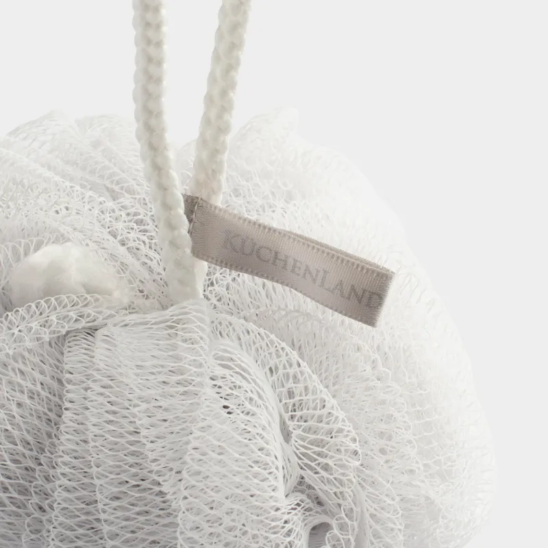 Мочалка для мытья тела, 13 см, полиэтилен, серо-голубая, Бант, Unique spa, image-3