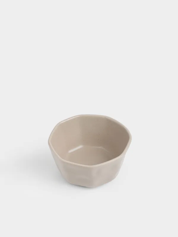 Пиала, 14х7 см, 600 мл, керамика K, бежевый, Мятый эффект, Crumple creme, image-1