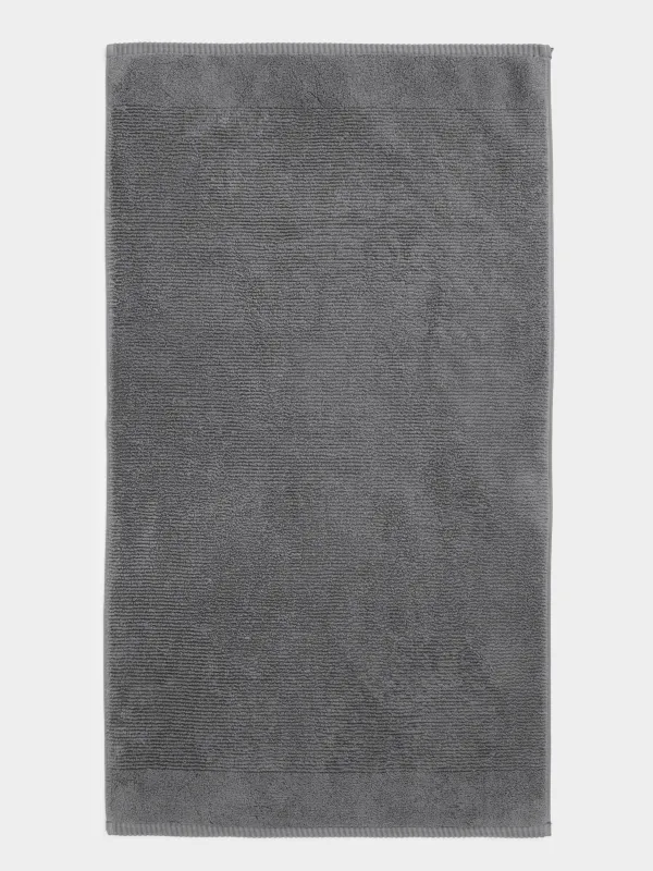 Полотенце, 50х90 см, хлопок, темно-серое, Terry cotton, image-3