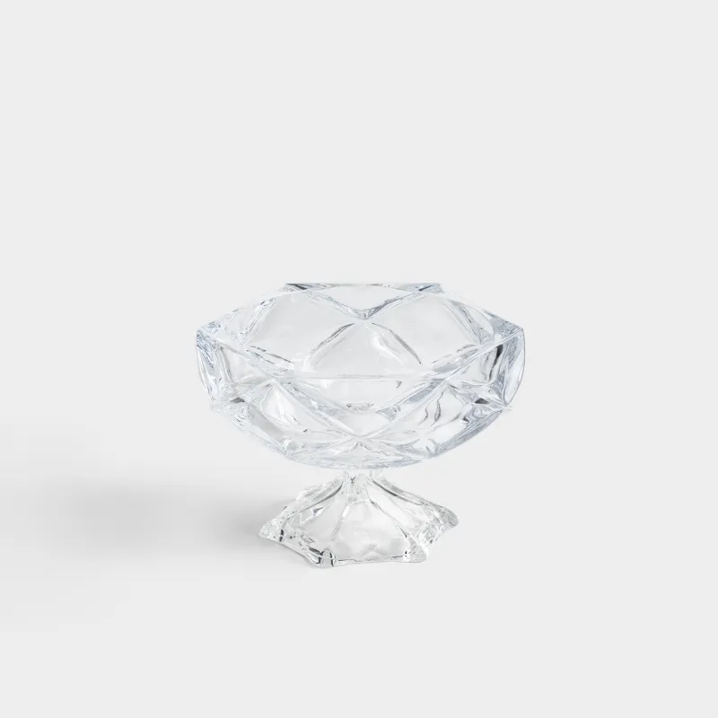 Ваза для фруктов, 19х17 см, на ножке, стекло Р, Rhomb, image-1
