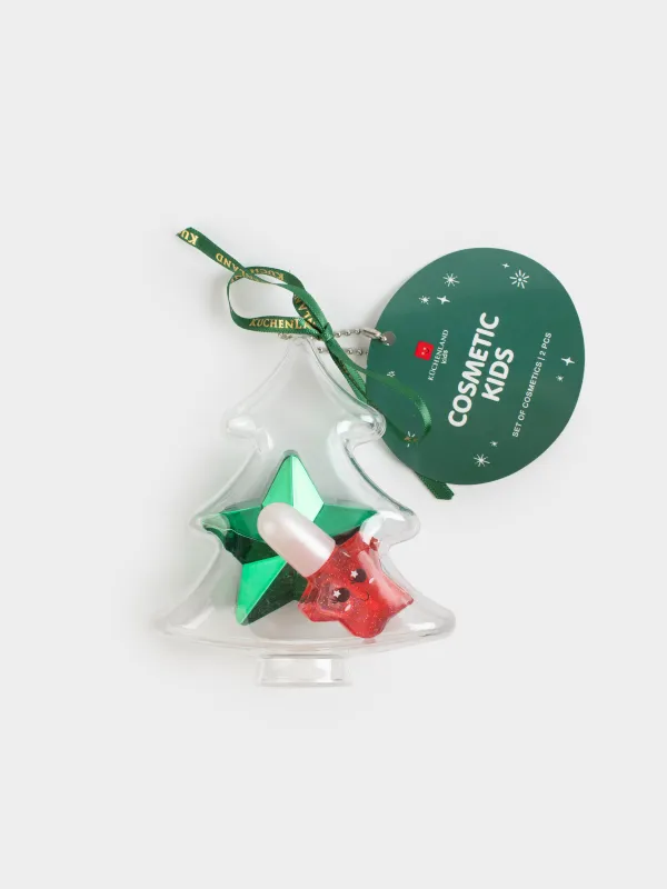 Набор косметики, детский, 10 см, 2 пр, Елочка, Cosmetic kids, image-3