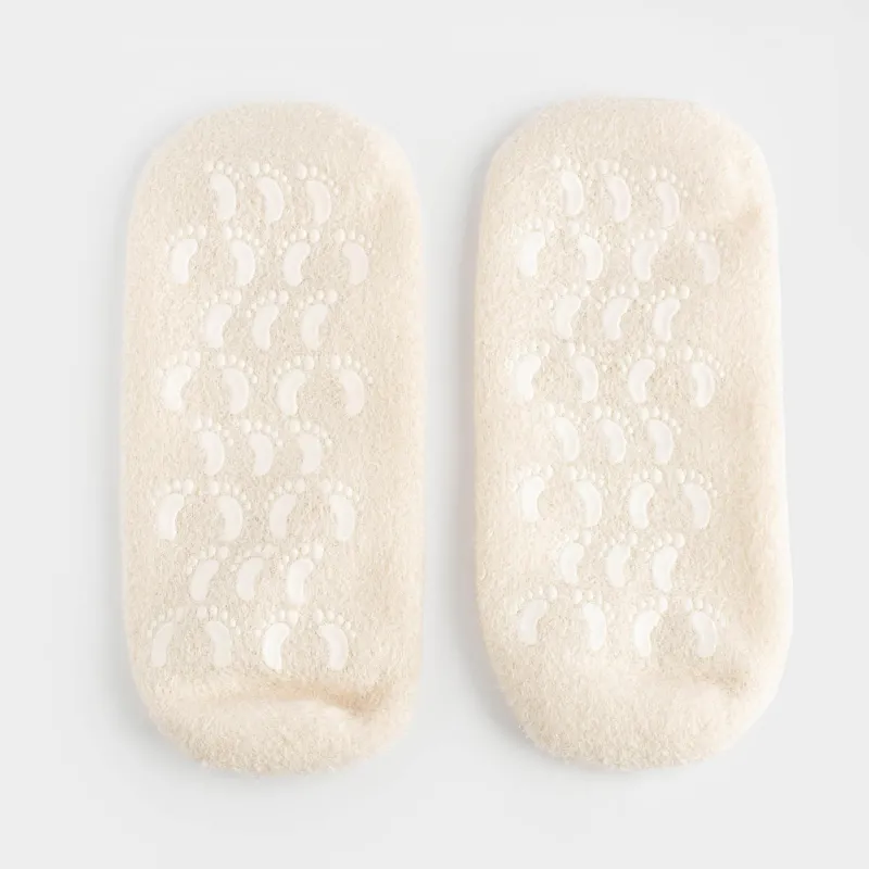 СПА-носки гелевые, р. 36-40, многоразовые, полиэстер, молочные, короткие, Spa, image-1