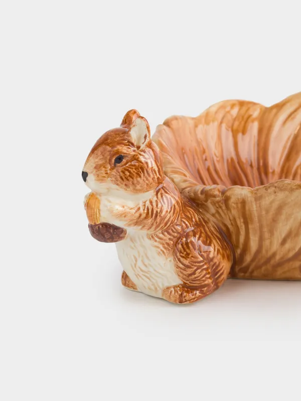 Блюдо глубокое, 24х9 см, керамика, коричневое, Белка, Forest symphony, image-3