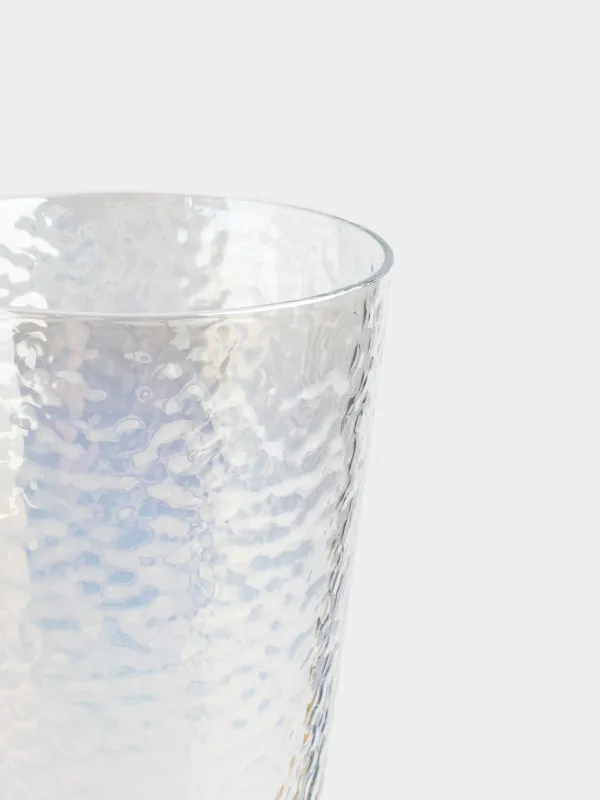 Стакан, 17 см, 450 мл, стекло, перламутр, Ripply polar, image-4