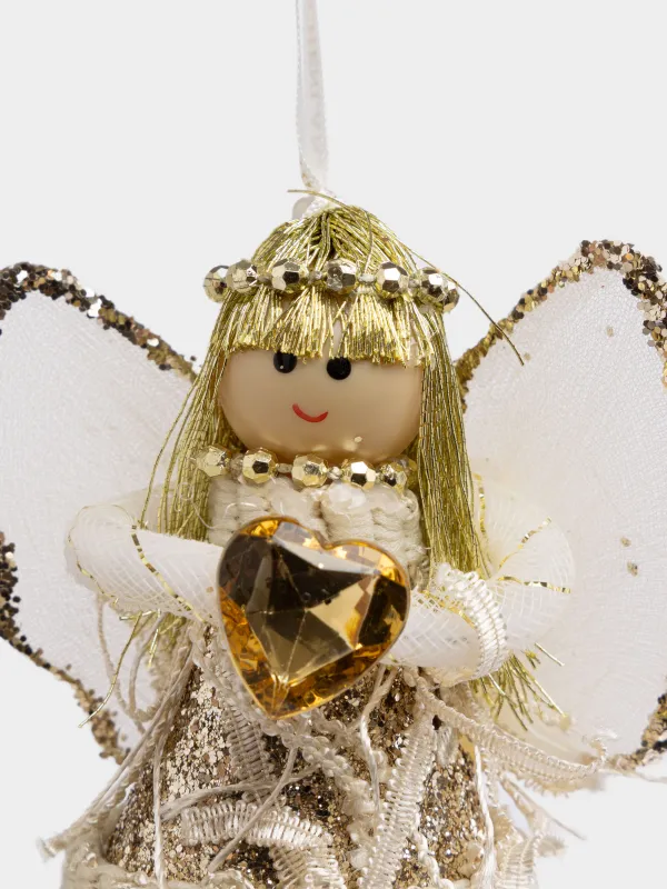 Игрушка елочная, 11 см, Девочка в платье, Sweet girl, image-1
