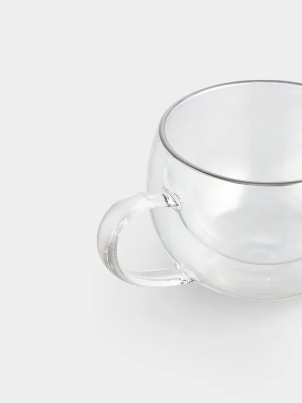 Кружка, 270 мл, 2 шт, стекло Б, с серебристым кантом, Air-Silver, image-3