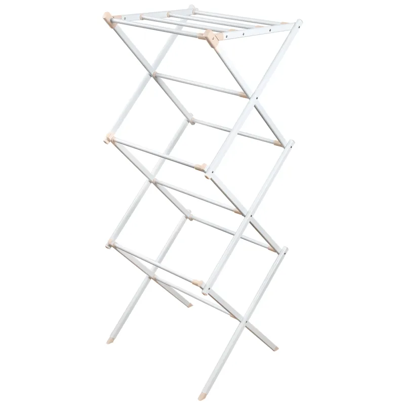 Сушилка для белья напольная, 75х105 см, 3 уровня, раздвижная, металл, бежевая, Compact, image-0