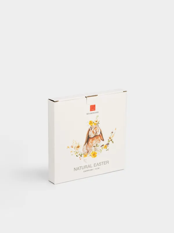 Блюдо пасхальное, 18 см, 6 отд, керамика D, белое, Кролик с цветами, Natural Easter, image-5