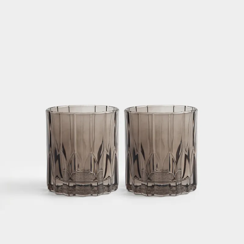 Стакан для виски, 9 см, 260 мл, 2 шт, стекло Р, коричневый, Harbor color