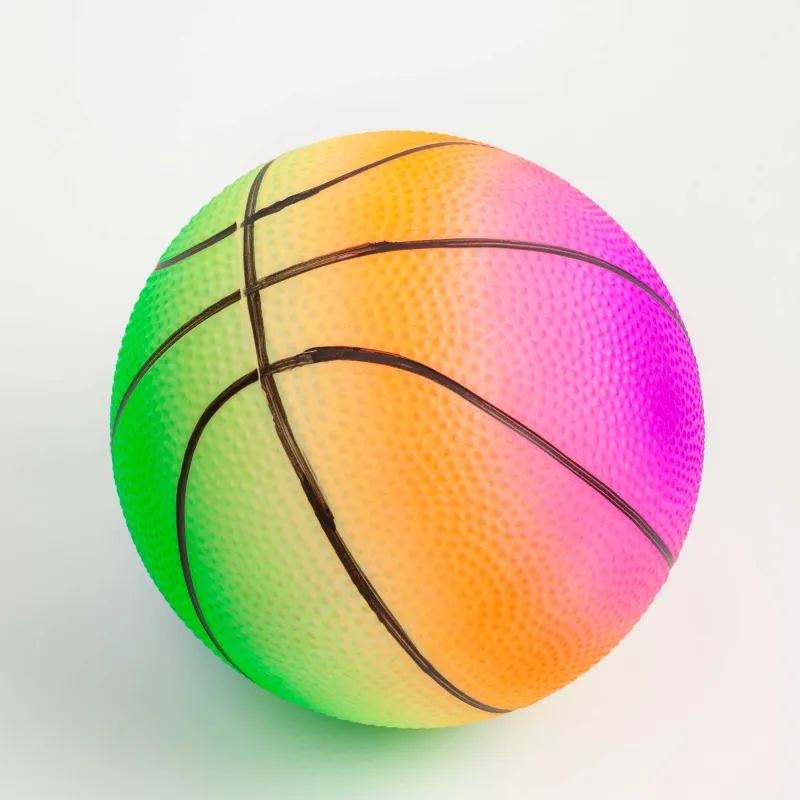Мяч, 14 см, ПВХ, неоновый, Баскетбол, Game Neon, image-2