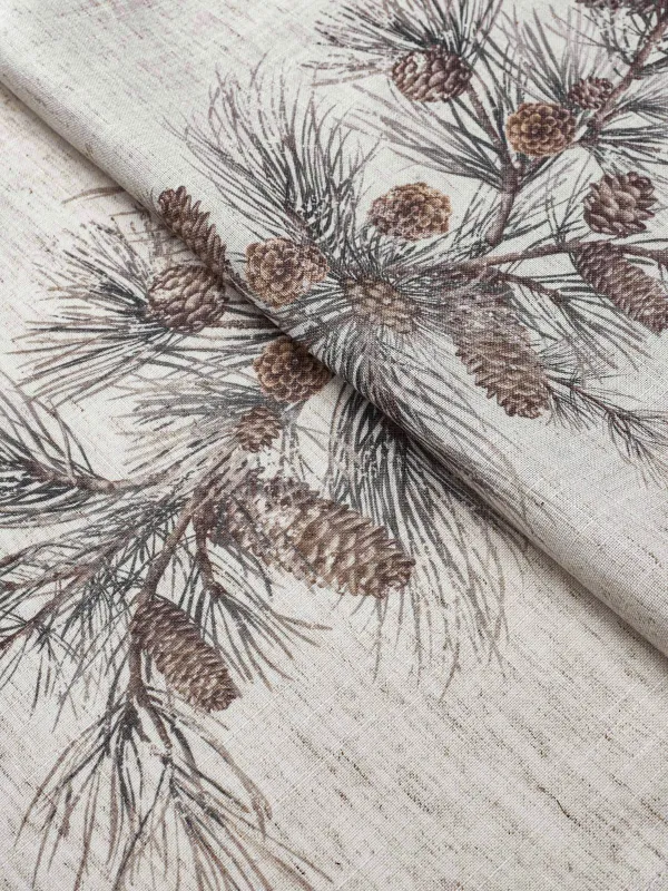 Дорожка настольная, 40х160 см, Еловые ветви, Spruce branches, image-1