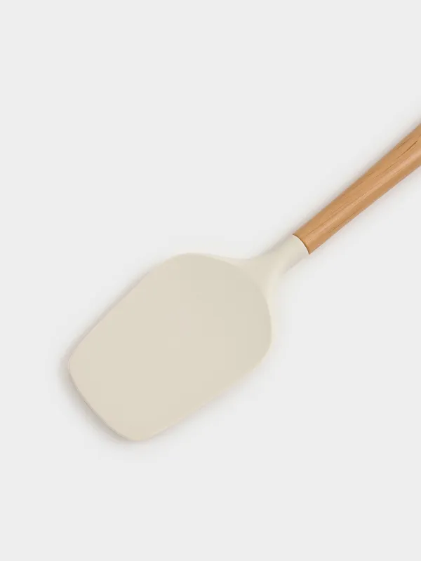 Лопатка, 22 см, силикон/пластик, бежевая, Letia, image-1