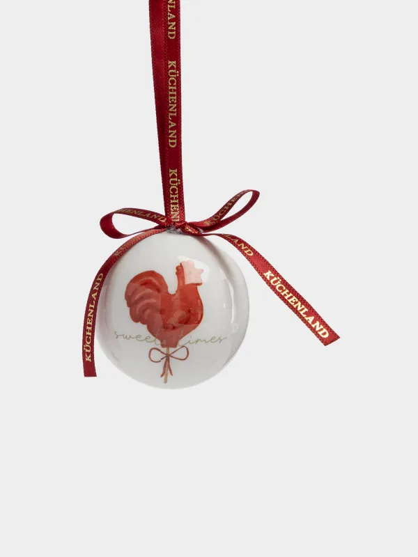 Набор елочных игрушек, 5 см, 4 шт, Шар, Новогодние персонажи, Ball print, image-3