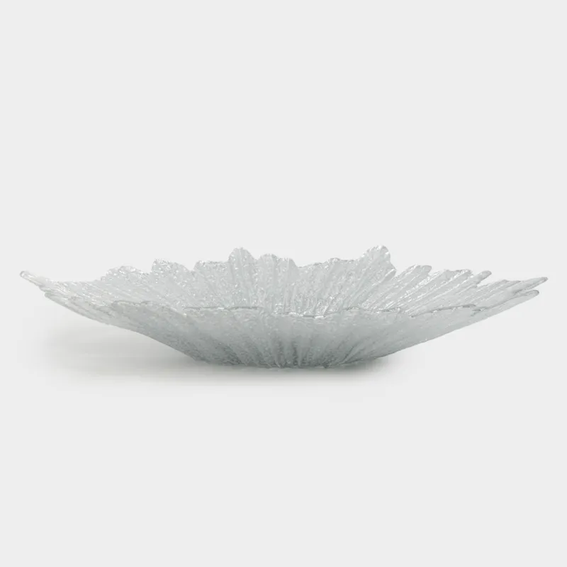 Ваза для фруктов, 42х7 см, стекло Р, серебристая, Verge