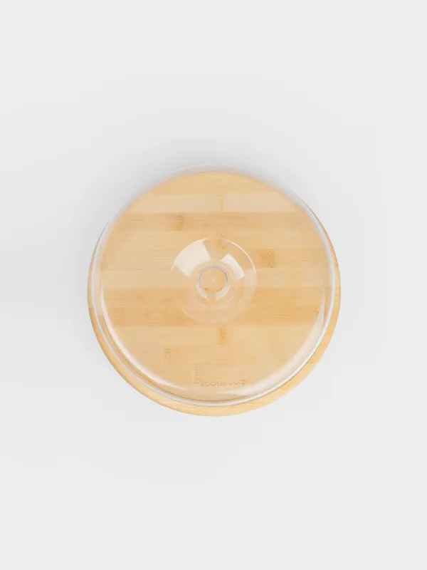 Блюдо с крышкой, 28x15 см, на ножке, Bamboo, image-3