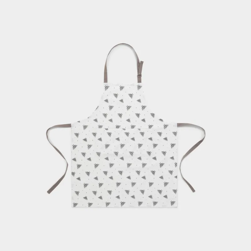 Фартук, 70х85 см, хлопок, белый, Пчелы, Honey